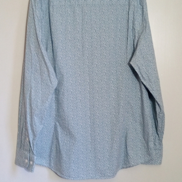 Perry Ellis slim fit blue/white floral pattern button down shirt men size XL - Picture 6 of 6